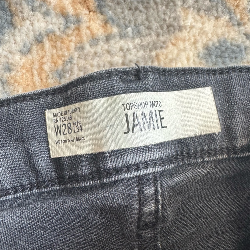 TopShop Moto Distressed Jamie Jeans 28 W 34 L - Picture 3 of 3